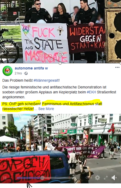 Kritik an der Rolle der „Autonomen Antifa“ bei Demonstrationen in Wien